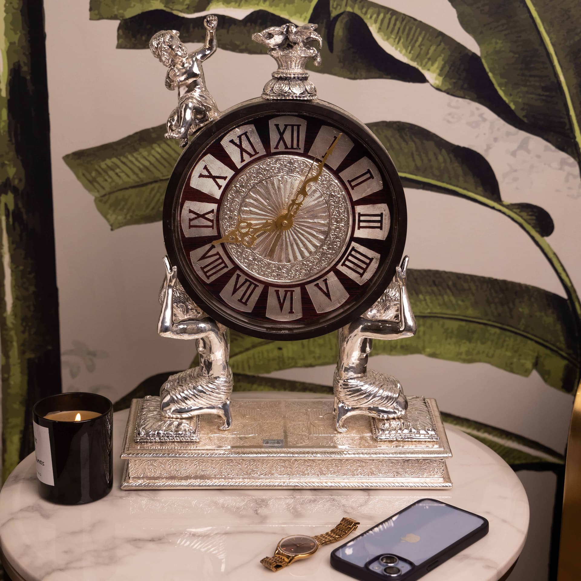 Eternal Balance Silver Clock